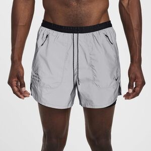 Nike Run Division Reflective Running ADV Shorts Silver Men's Size L FZ1123-035
